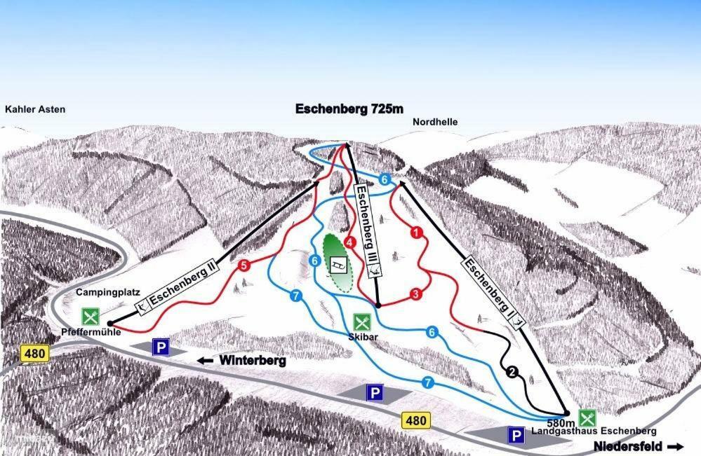 Gemuetlicher Ferienwohnung In Niedersfeld Bei Winterberg, Kostenloses Wlan Kültér fotó